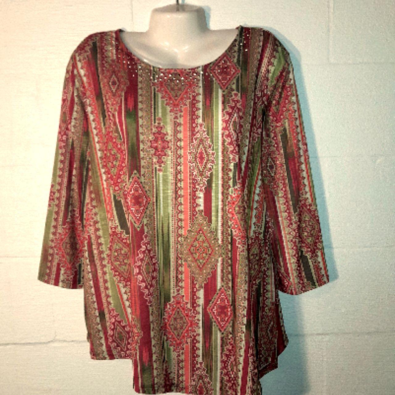 Ruby Rd. Women's Blouse - Multi/Red - XXL – Ruby … - image 1