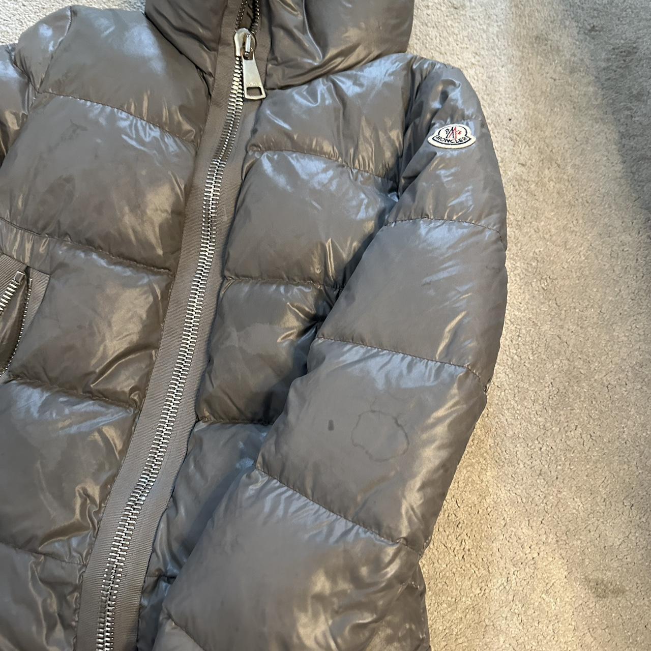 Moncler women’s jacket in silver , size 1 worn so a... Depop
