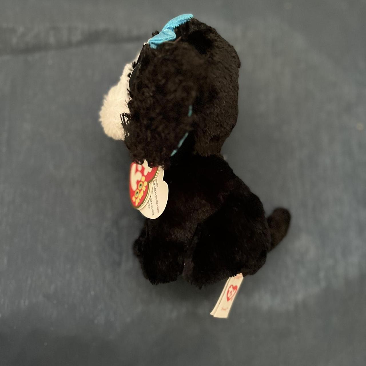 Ty - Beanie Boo Tracey - Black/White Dog Med