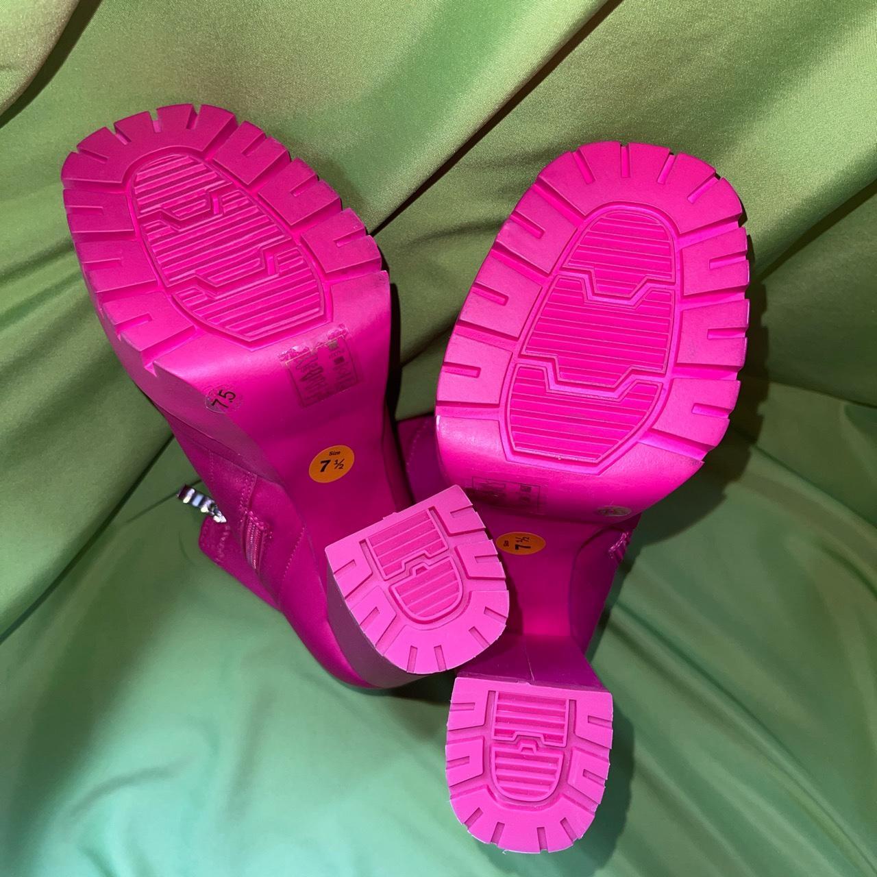 Hot pink size 7.5 perfect condition boots! Depop