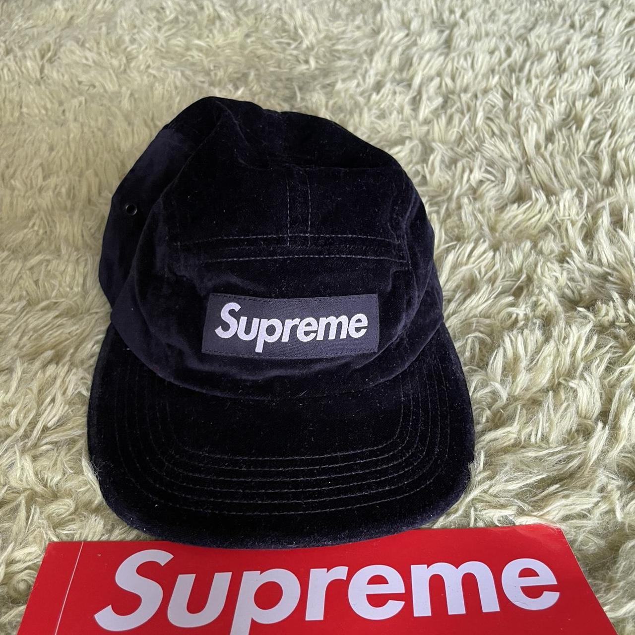 Supreme Velvet Camp Cap Black