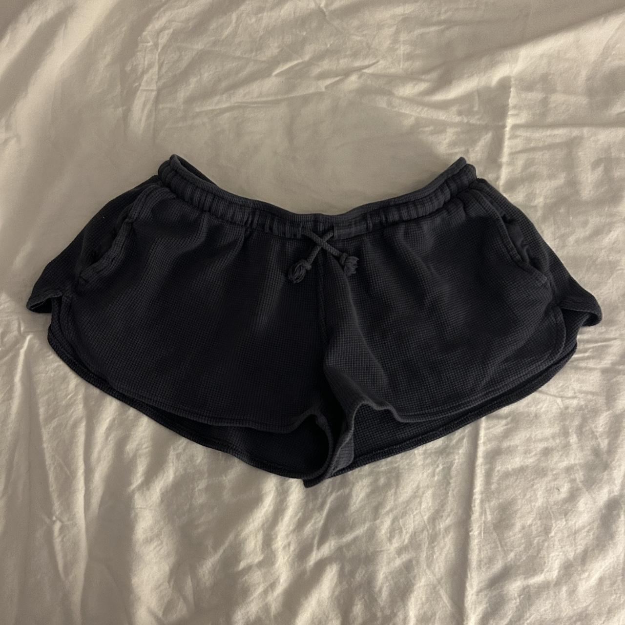 Brandy Melville low rise waffle knit lounge shorts,... Depop