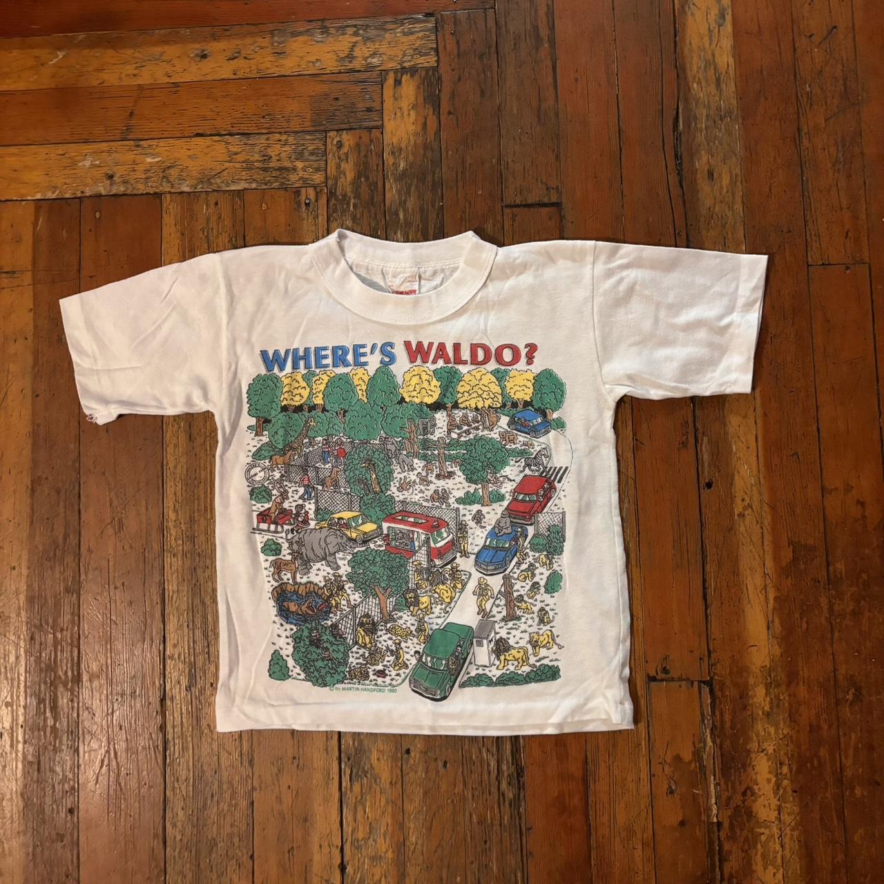 Vintage where’s Waldo ? Shirt 1990 in pretty good... - Depop