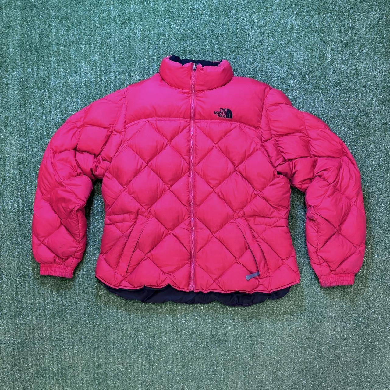 North face red puffer jacket size XL in good... - Depop
