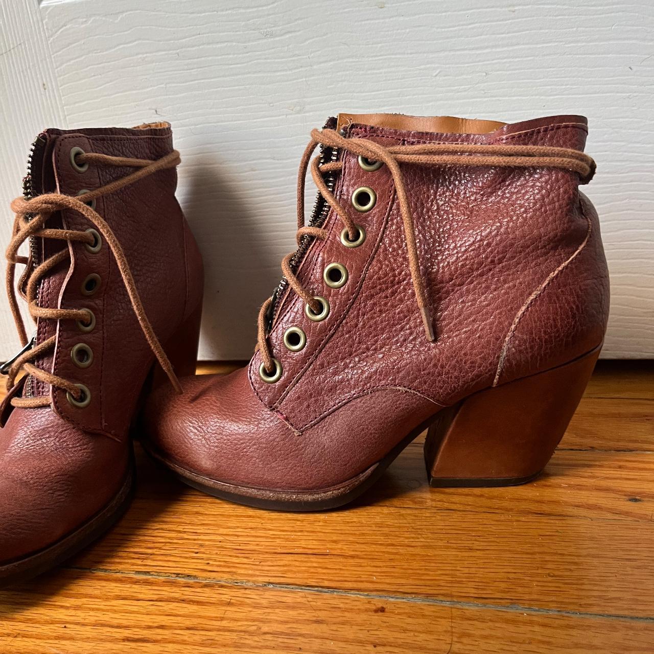 Korks Women's Tan and Burgundy Boots (3)