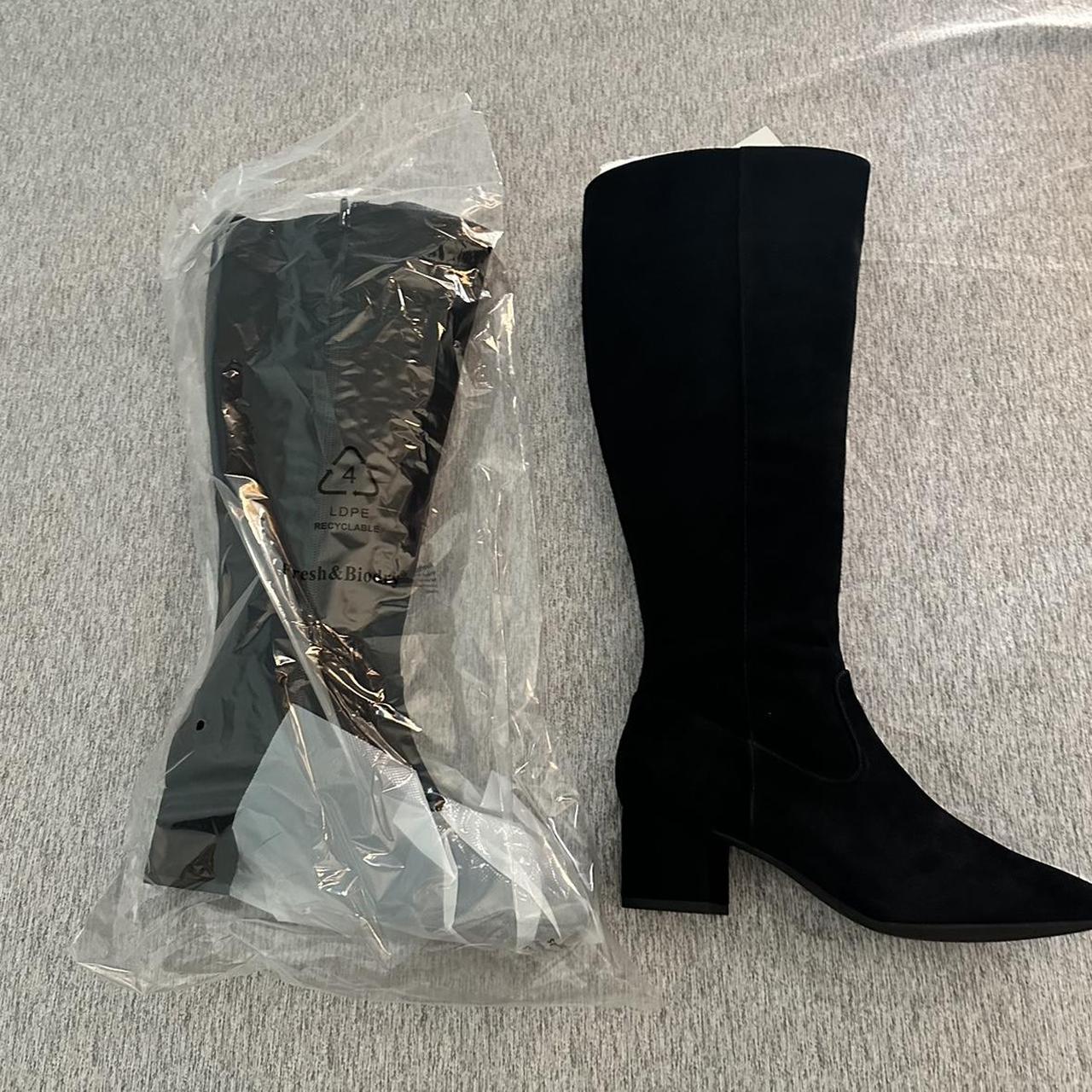 Alex Marie Boots BLACK WIDE CALF - Depop