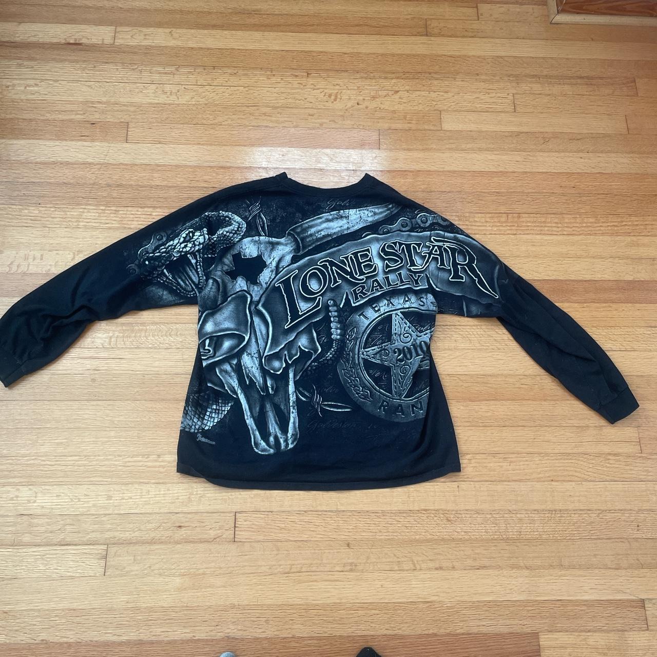 2010 black and white lone star rally shirt for my... - Depop