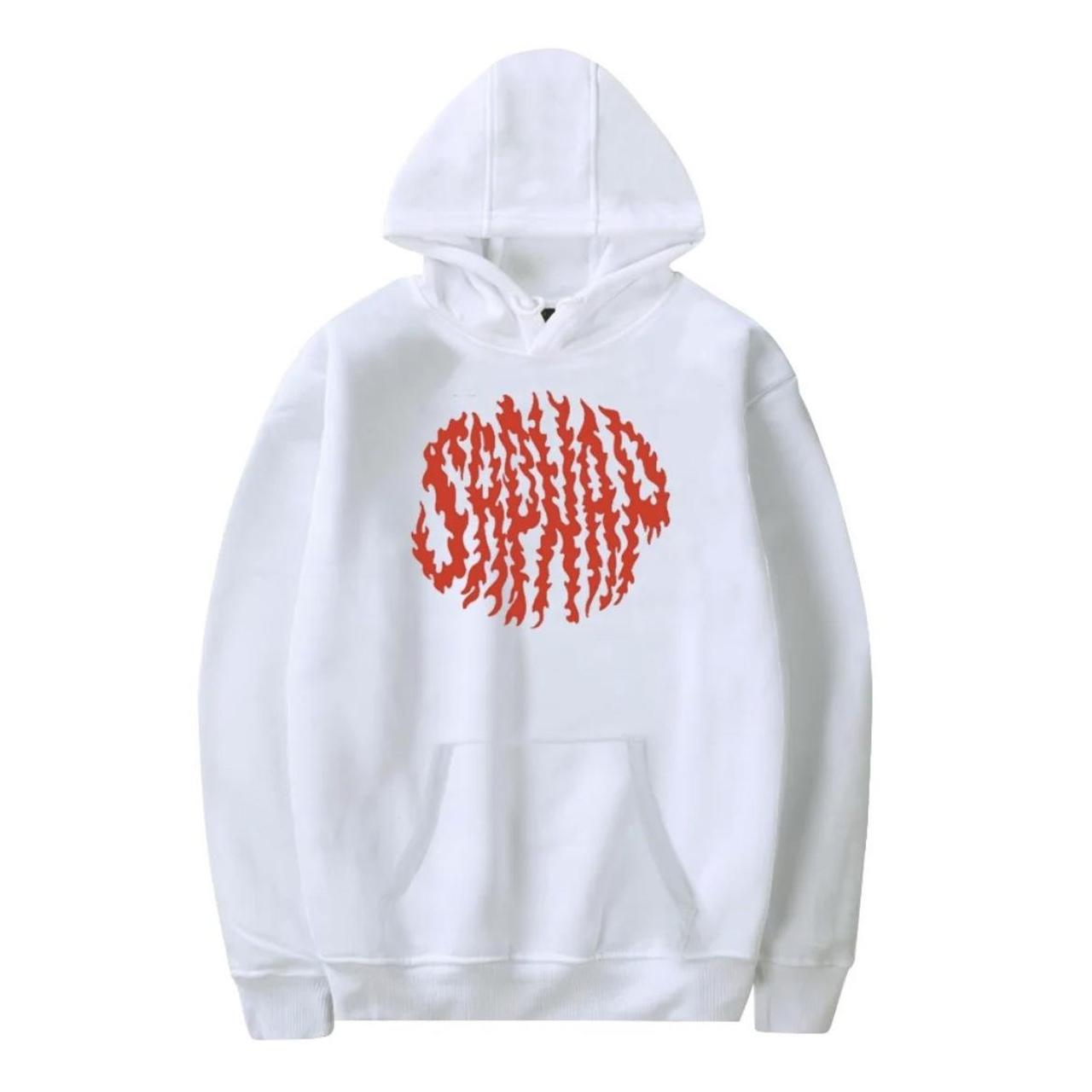 Limited edition Sapnap white flame name over hoodie. - Depop