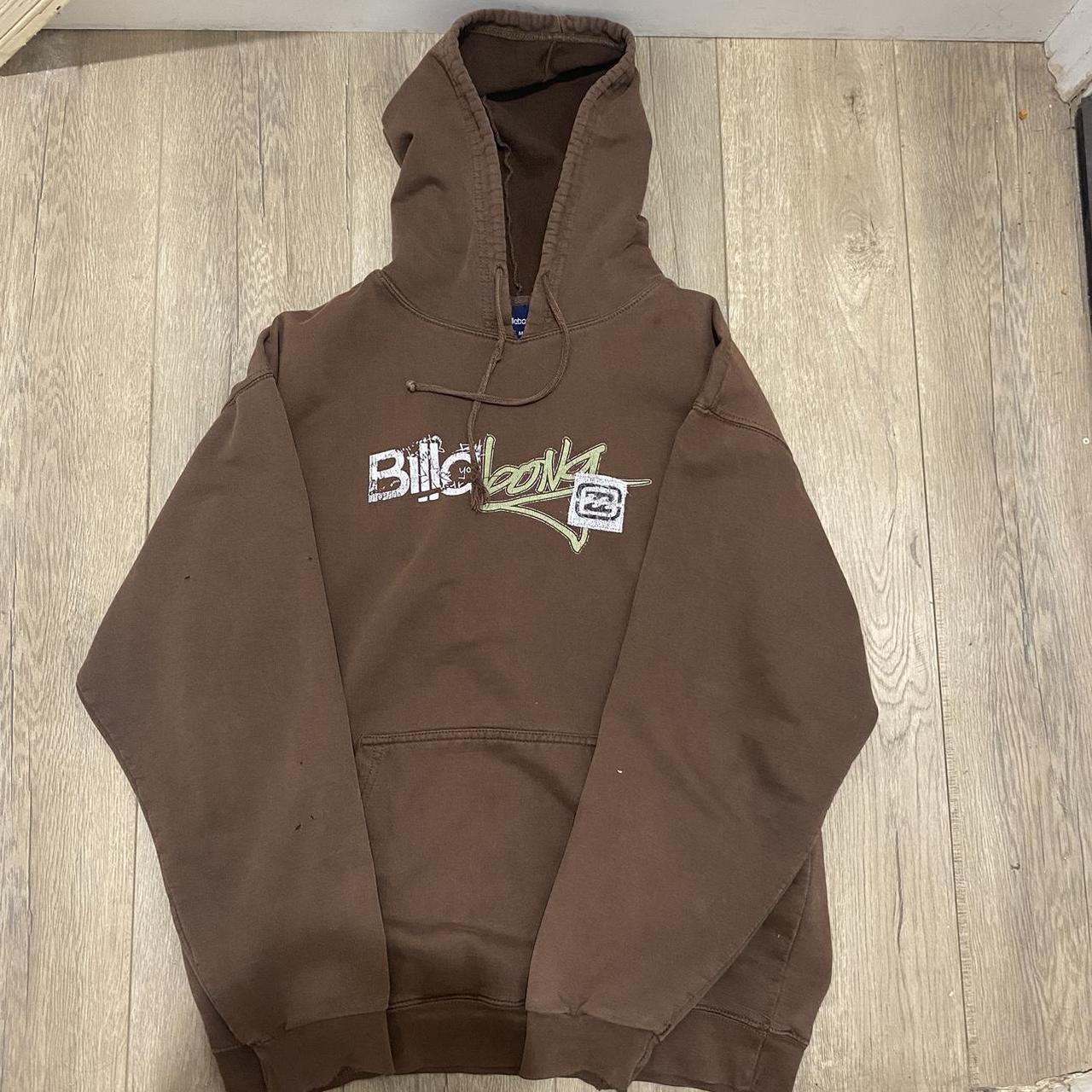 Billabong brown hoodie , size M fits very baggy... - Depop