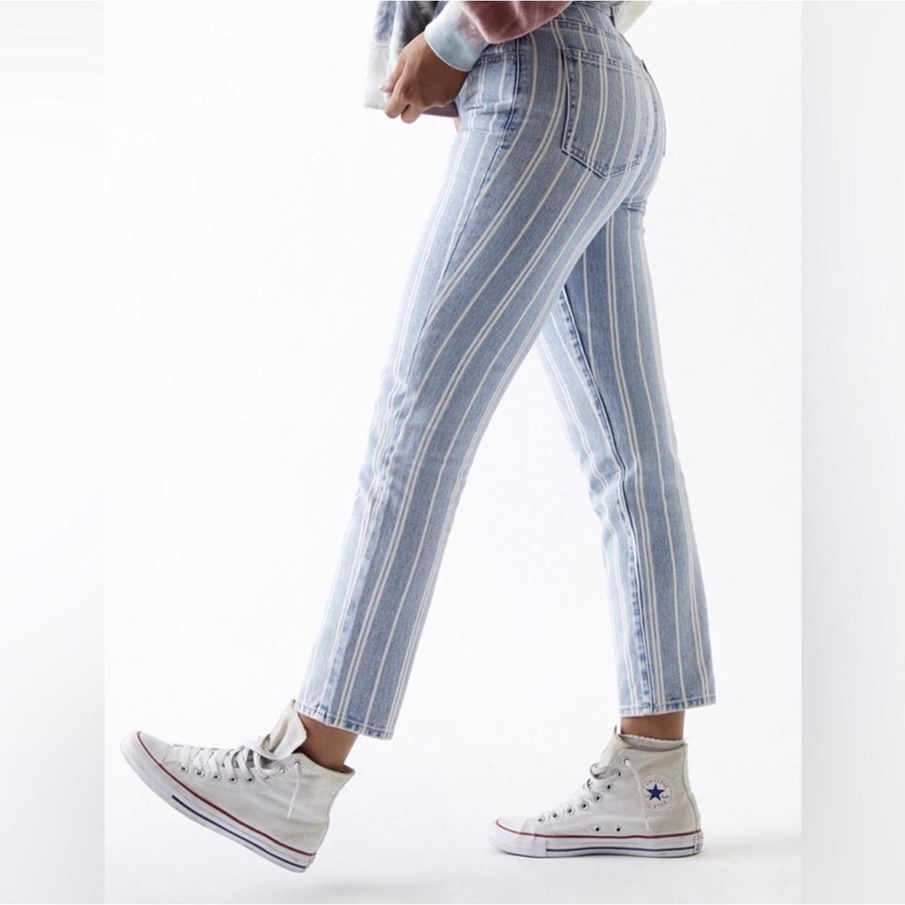Pacsun Striped Mom Jeans High Rise Size 30 Depop