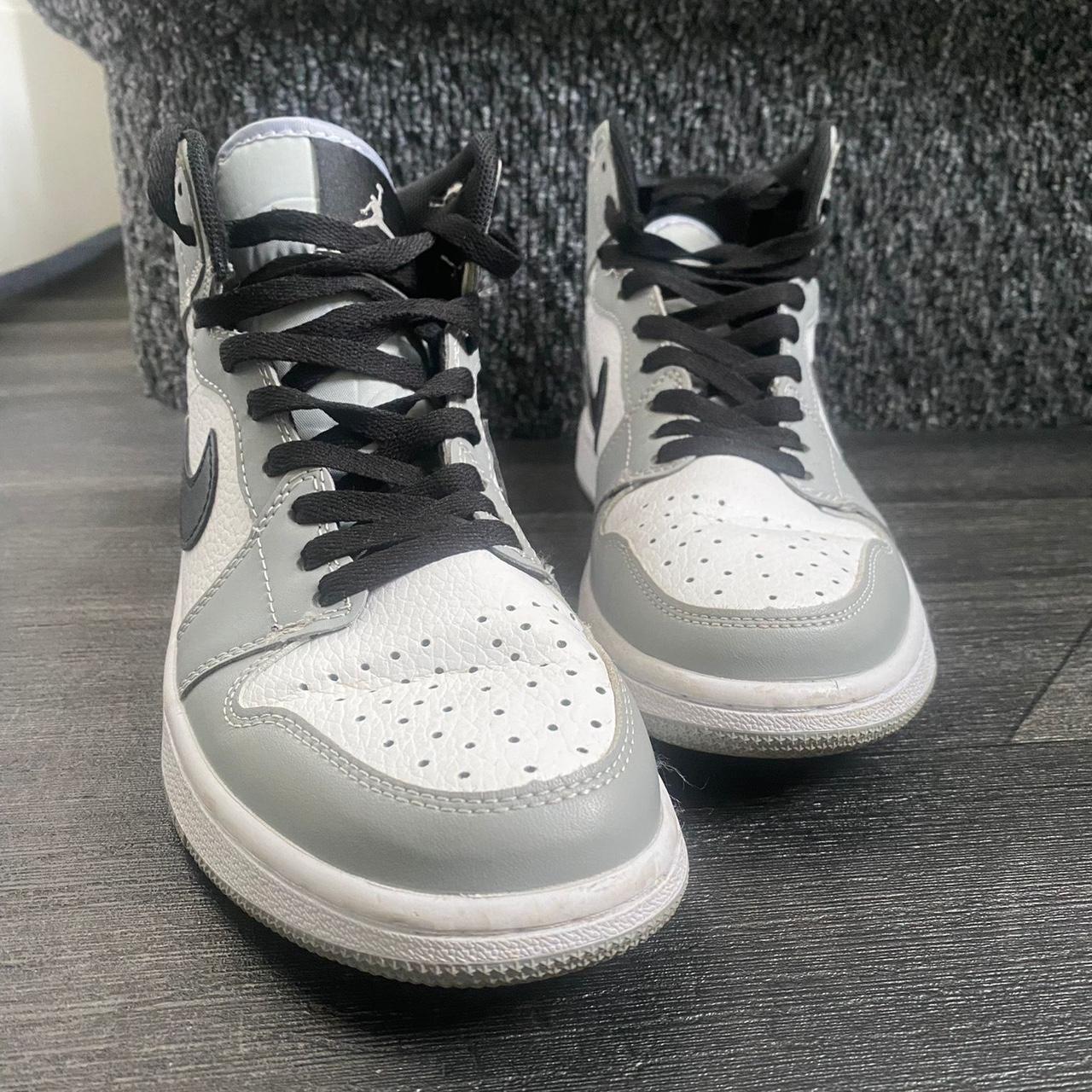 Air Jordan Mid Light Smoke Grey, Size 6, Only Depop