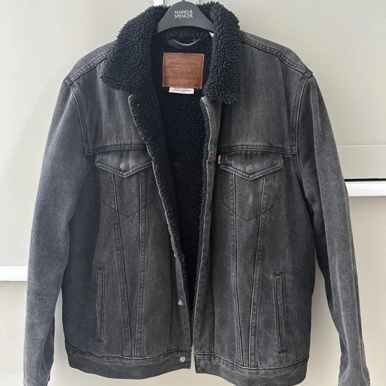 Levi's black borg sherpa on sale jacket