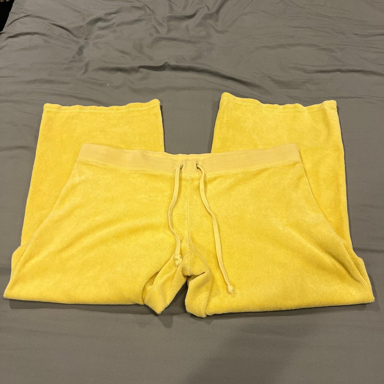 Vintage Y2K Pants / Juicy Couture Pants / Low Rise Pants / Yellow