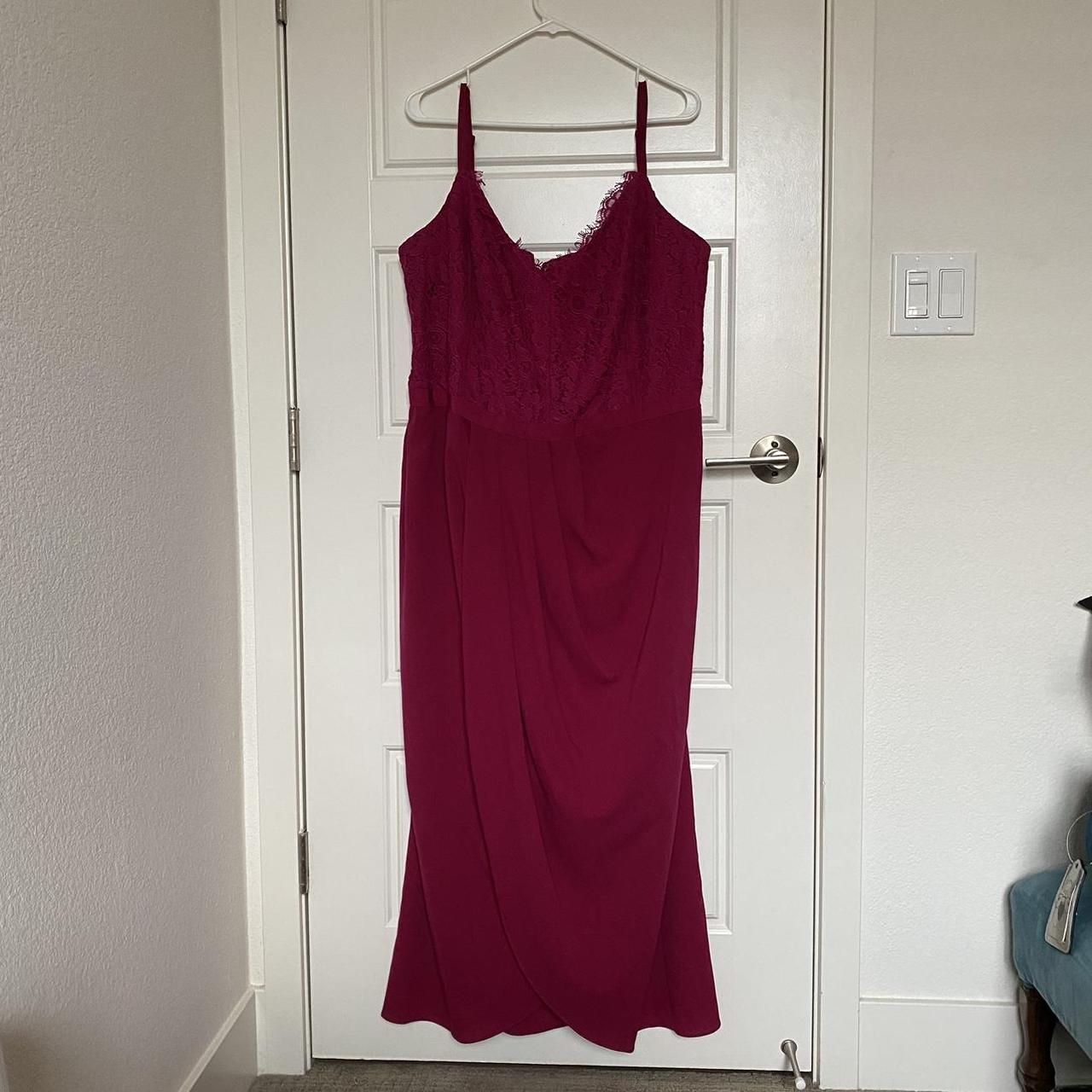 City chic hot sale burgundy dress