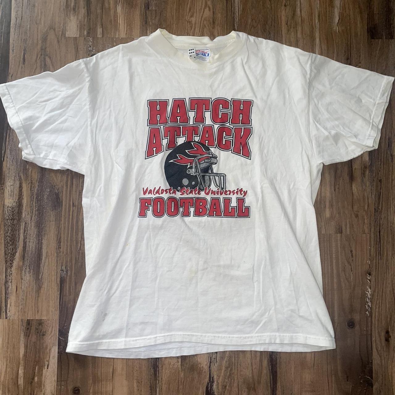 Vintage 90’s Hatch Attack Football Tshirt - Size:... - Depop