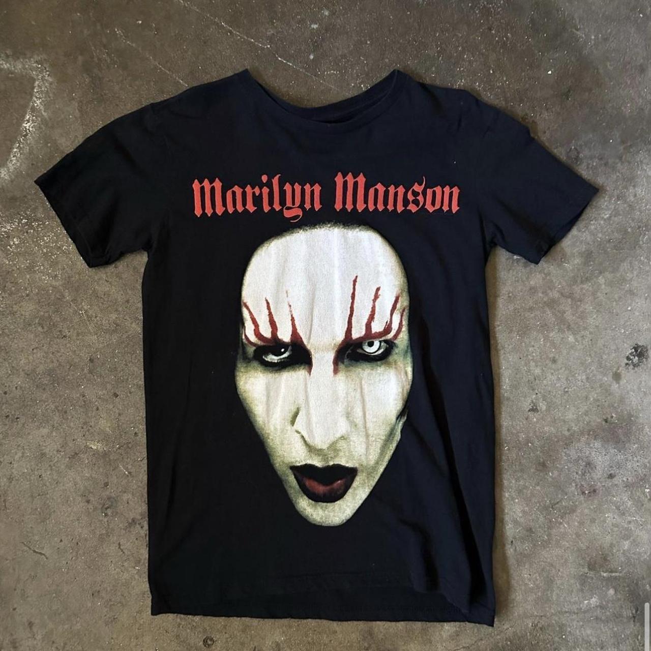 トップス MARILYN MANSON BIG FACE bootleg Marilyn Manson BIG Scary Face Vintage Large T-shirt | eBay