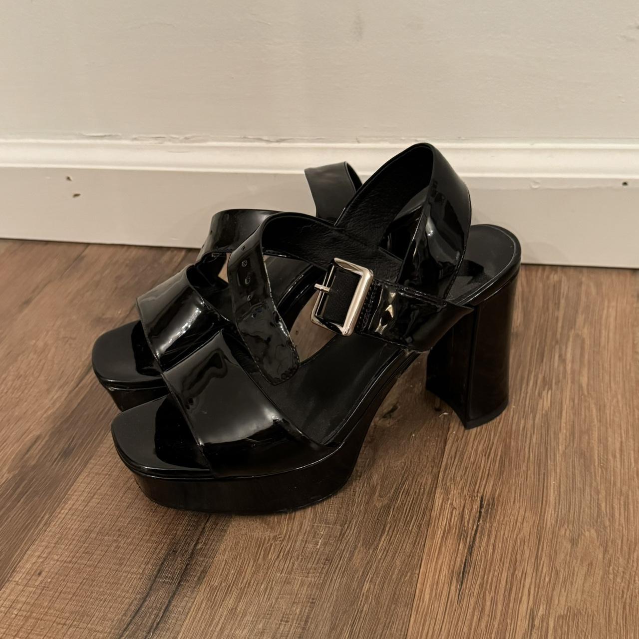 Jeffrey Campbell women’s black platform chunky... - Depop