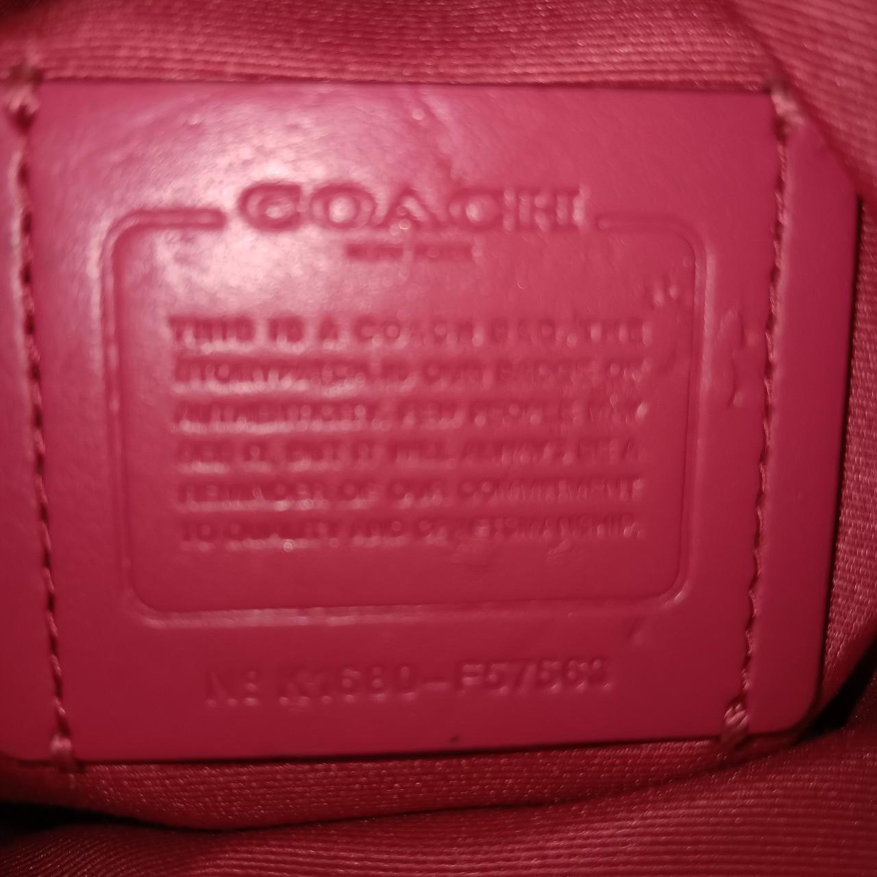 Coach Penny Legacy Perforated Crossbody Coral Pink - Depop