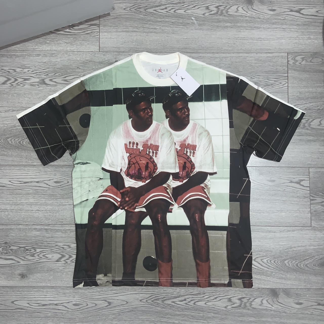 Jordan Flight Heritage Graphic T-Shirt White Sizes | Depop