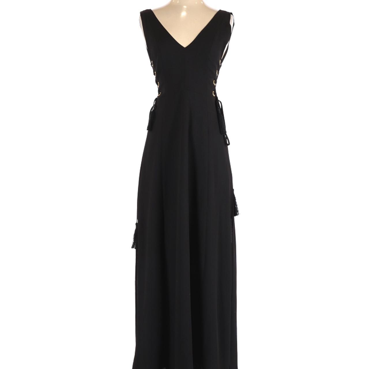 Finders Black Long Corset Dress Size S NWT - Depop