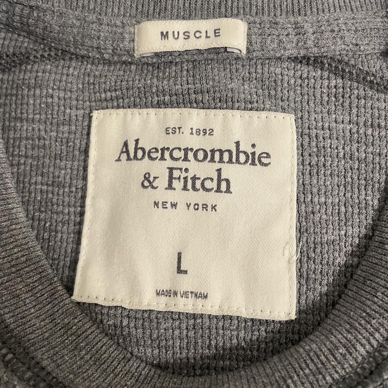Abercrombie and fitch size L grey long sleeve - Depop