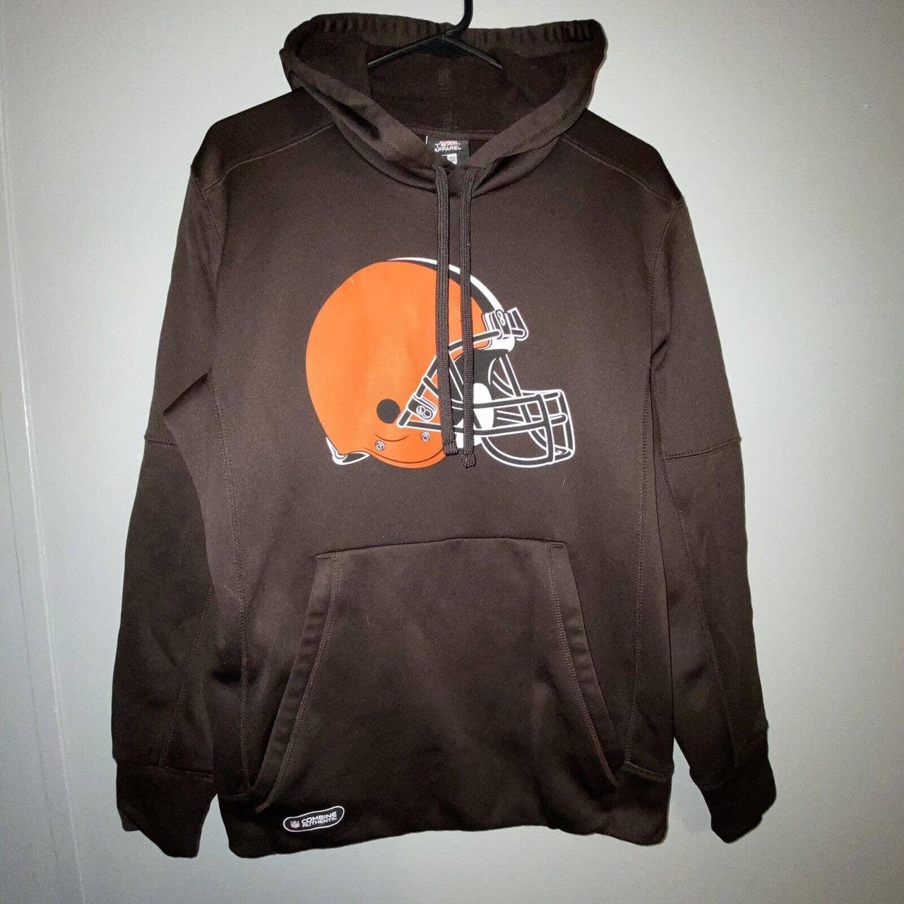 New era NFL Team Logo Cleveland Browns Hoodie Grey