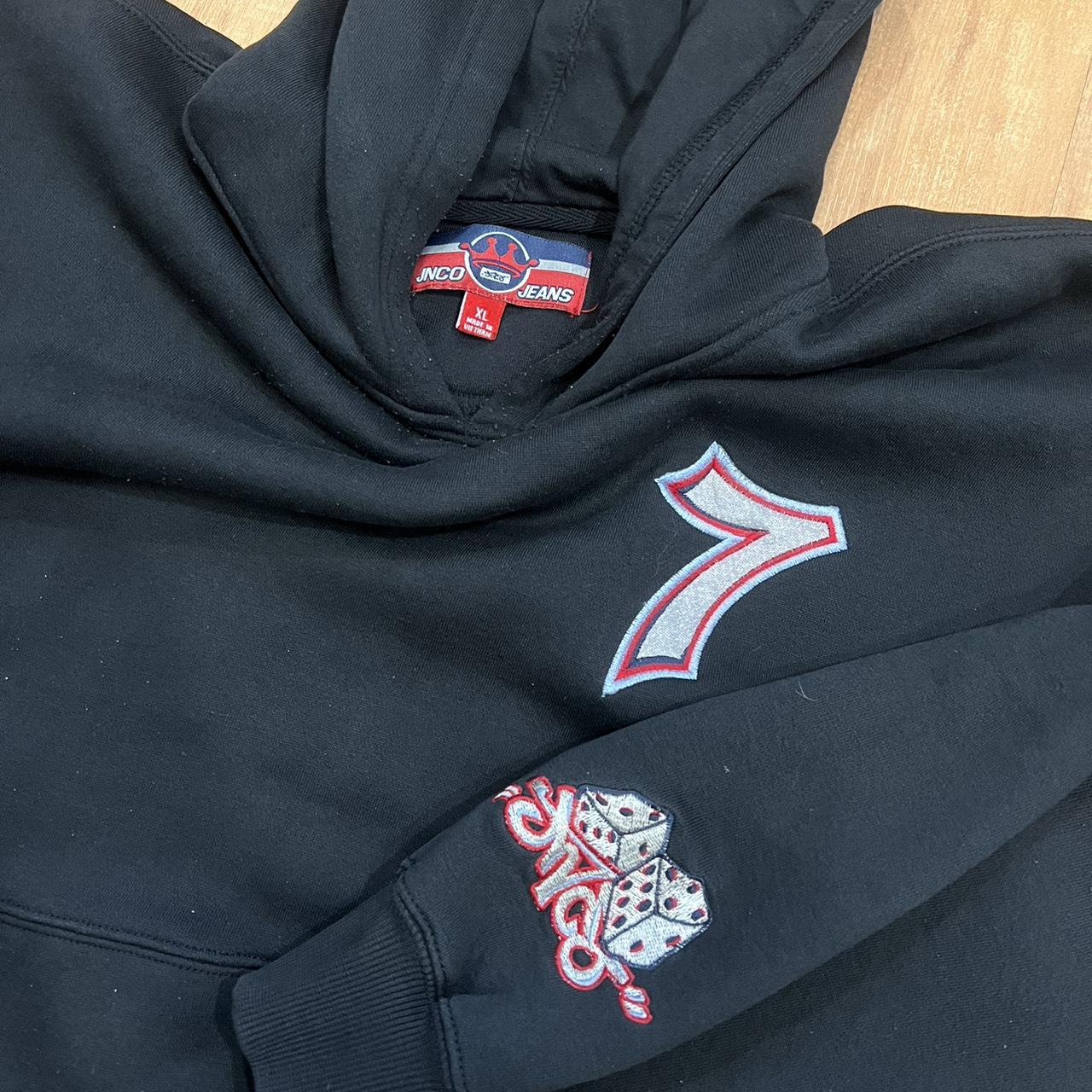 JNCO JEANS Embroidered Lucky dice hoodie size... - Depop