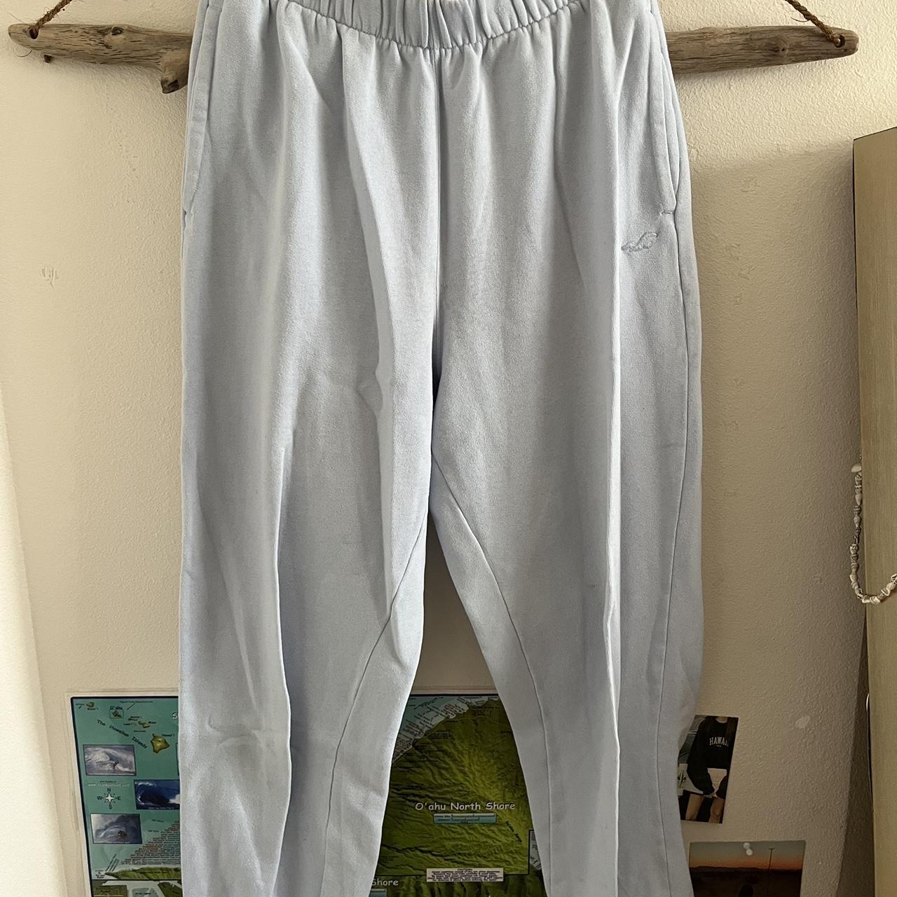 Baby Blue Hollister Sweatpants Size Medium no... Depop