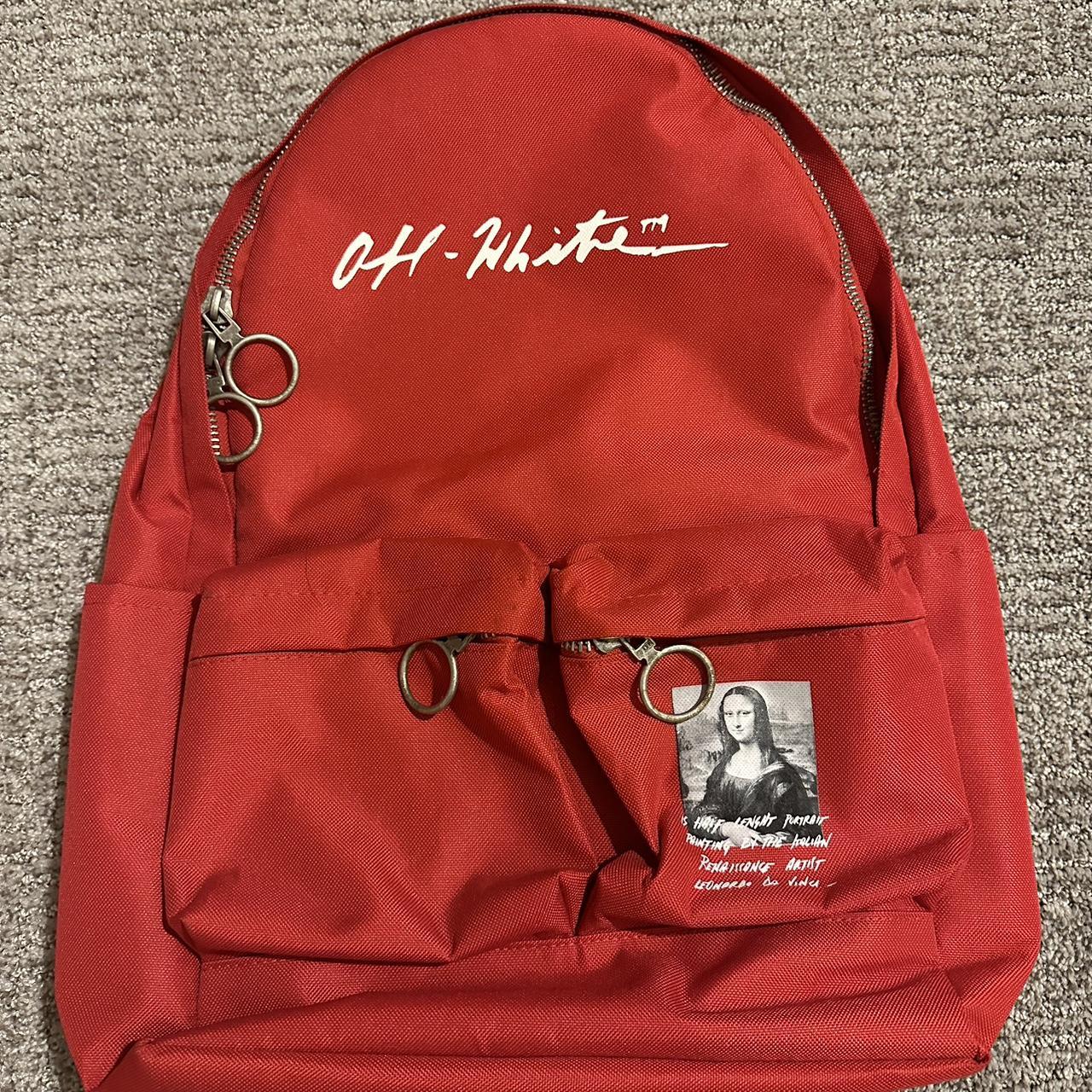 Off white 2024 red backpack