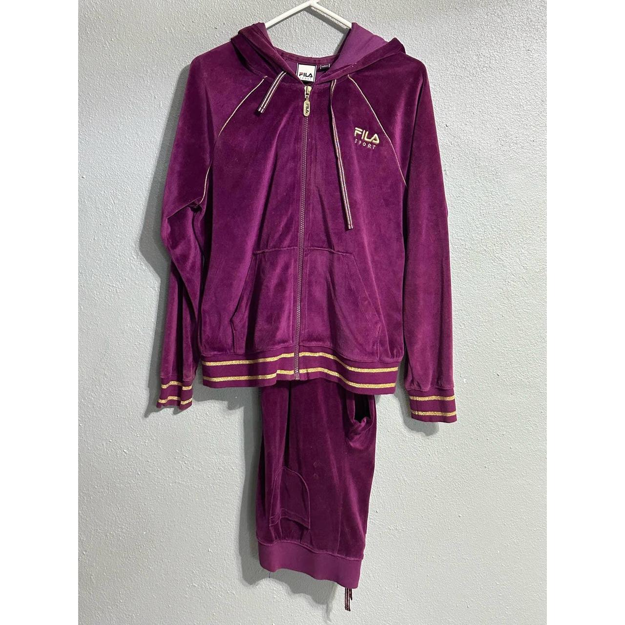 Fila hot sale sweatsuit purple