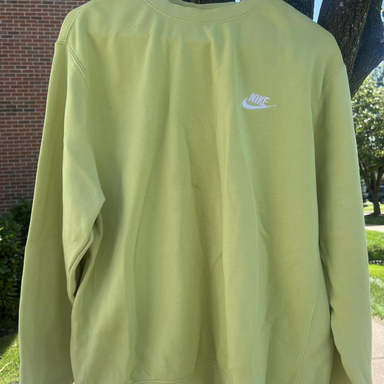 Neon yellow Nike embroidered crewneck always