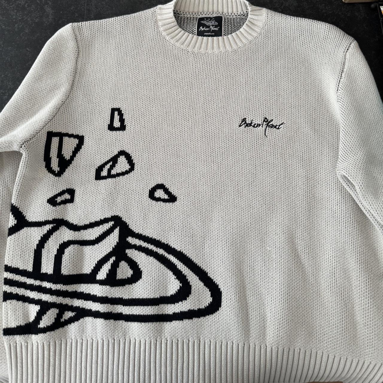 Broken Planet Bone Knit Sweatshirt - sold out in | Depop