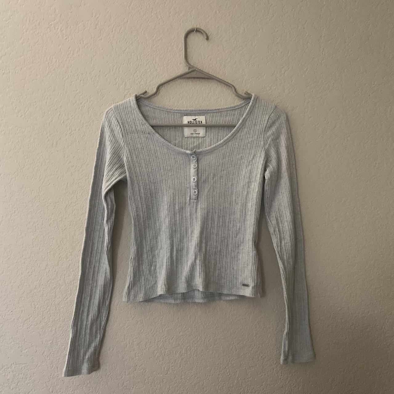 Hollister grey outlet long sleeve