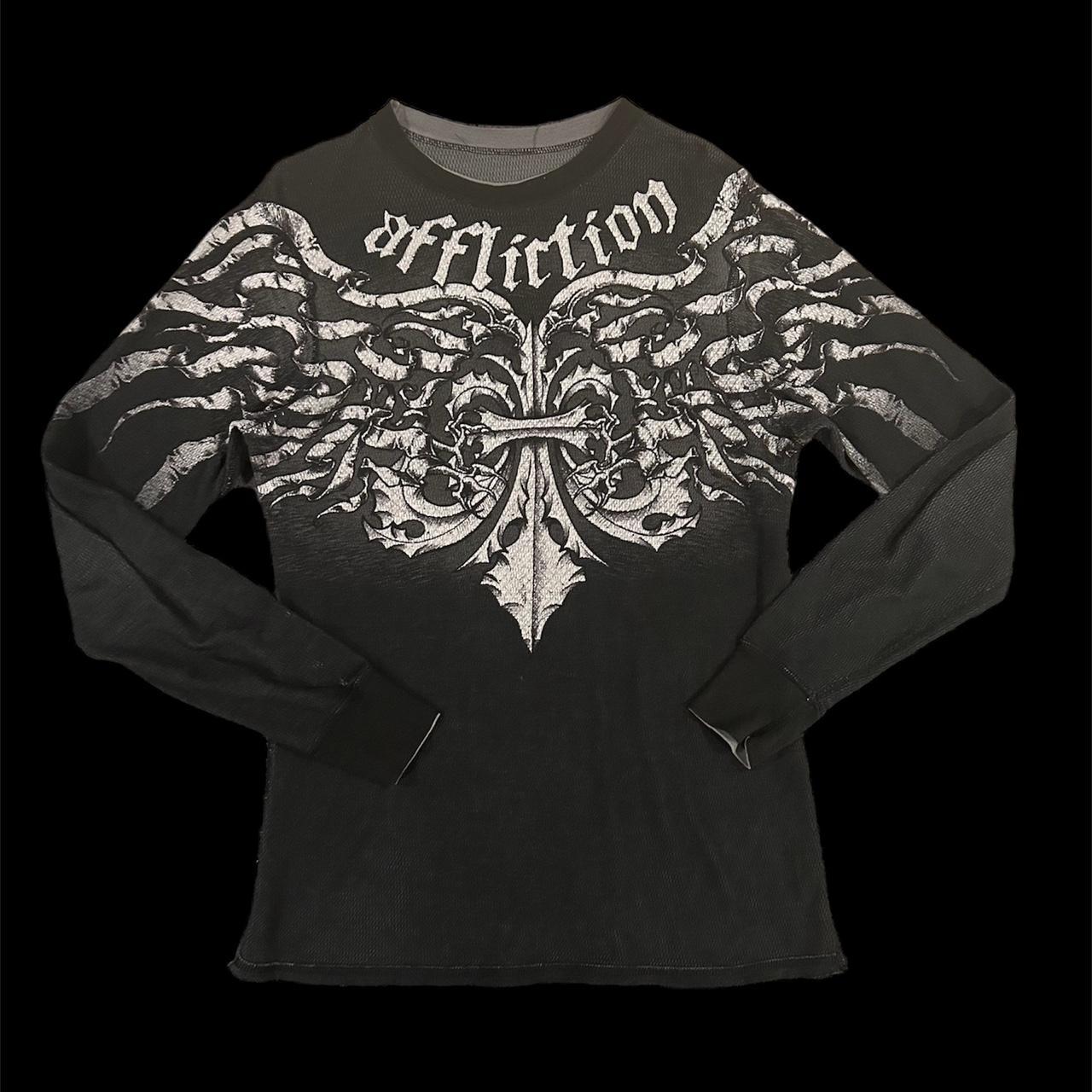 Affliction Men's Shirt Black/Grey L – rare affliction