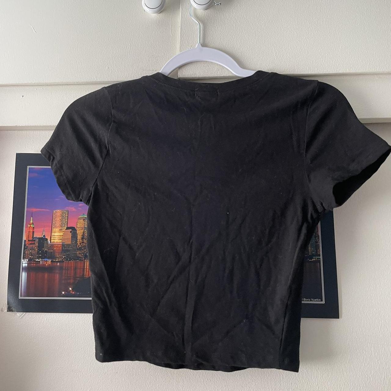 basic black crop top size M 16 1/2in total length... - Depop