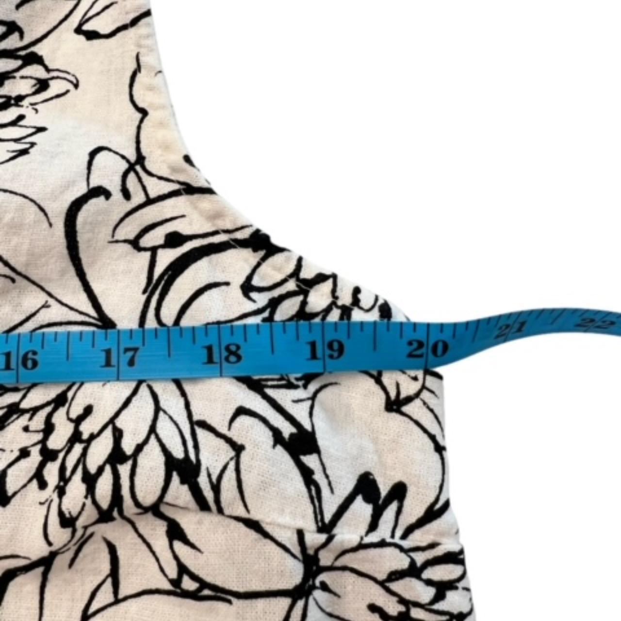 Old Navy Dress Women's Linen Blend White Black... Depop