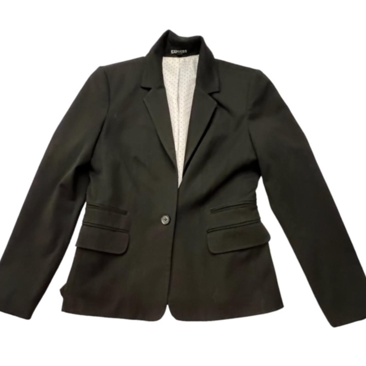 Express Blazer Suit Jacket Coat Women’s Black Single... Depop