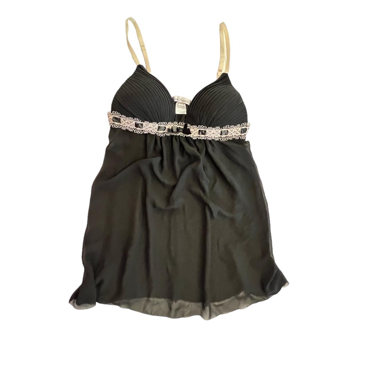 Linea Donatella Lingerie Dress Chemise Pleated Top... - Depop