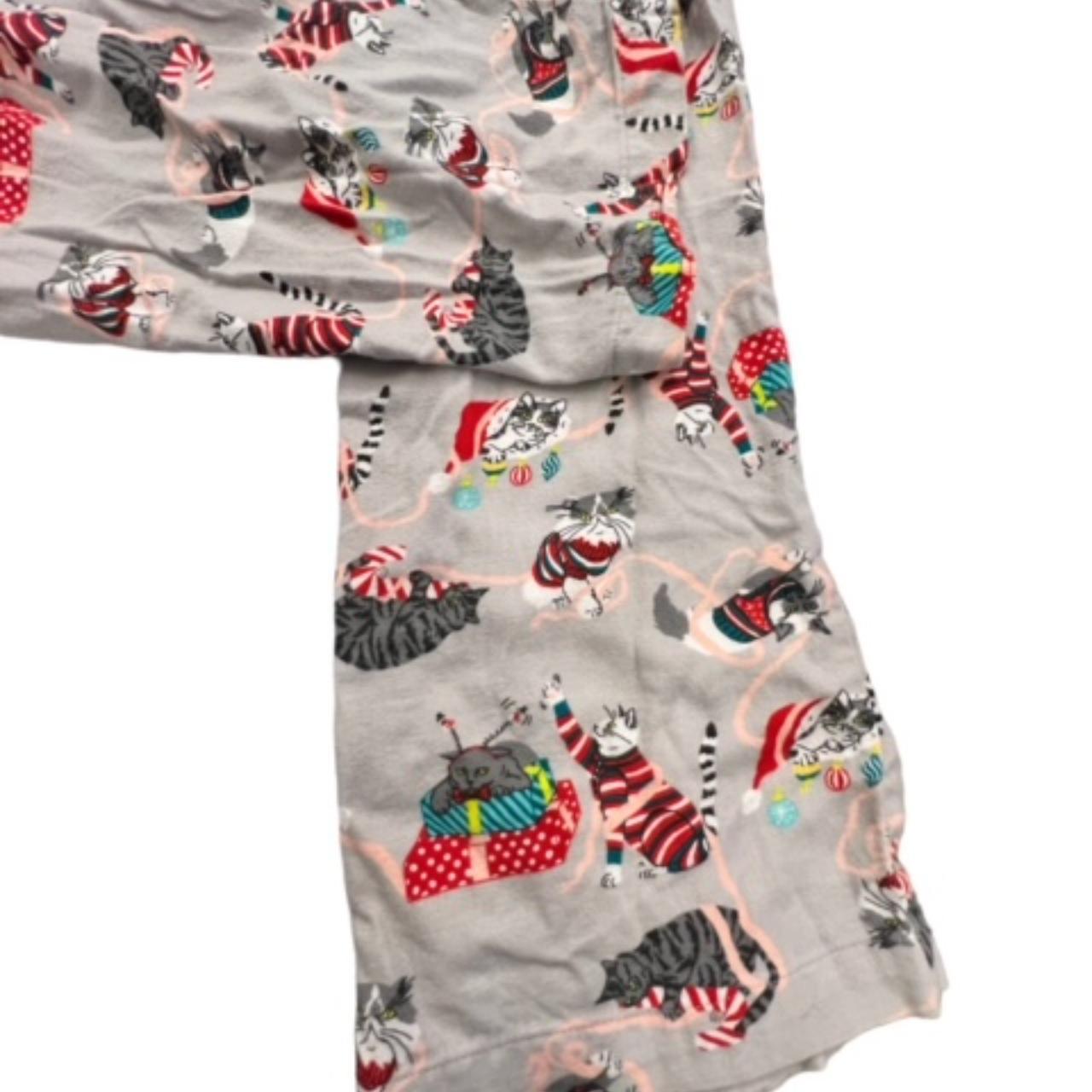 Old Navy Womens M Christmas Cats Pajama Pants Gray Depop   P0 