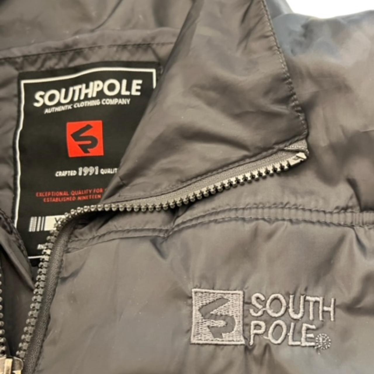 South Pole Men's Black Puffer Vest Down Filled... - Depop