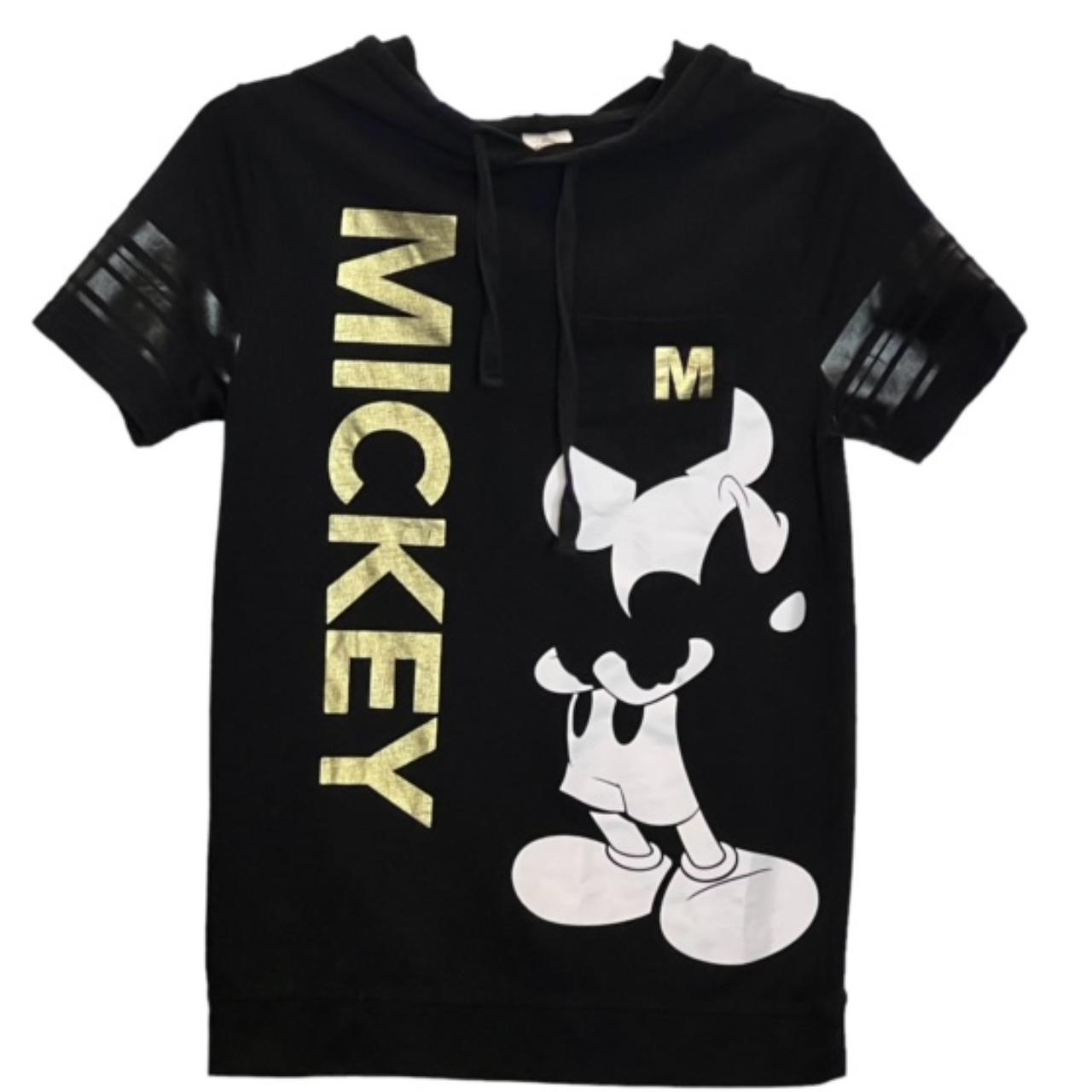 Disney Hoodie Mens Small Mickey Mouse Short Sleeve... Depop