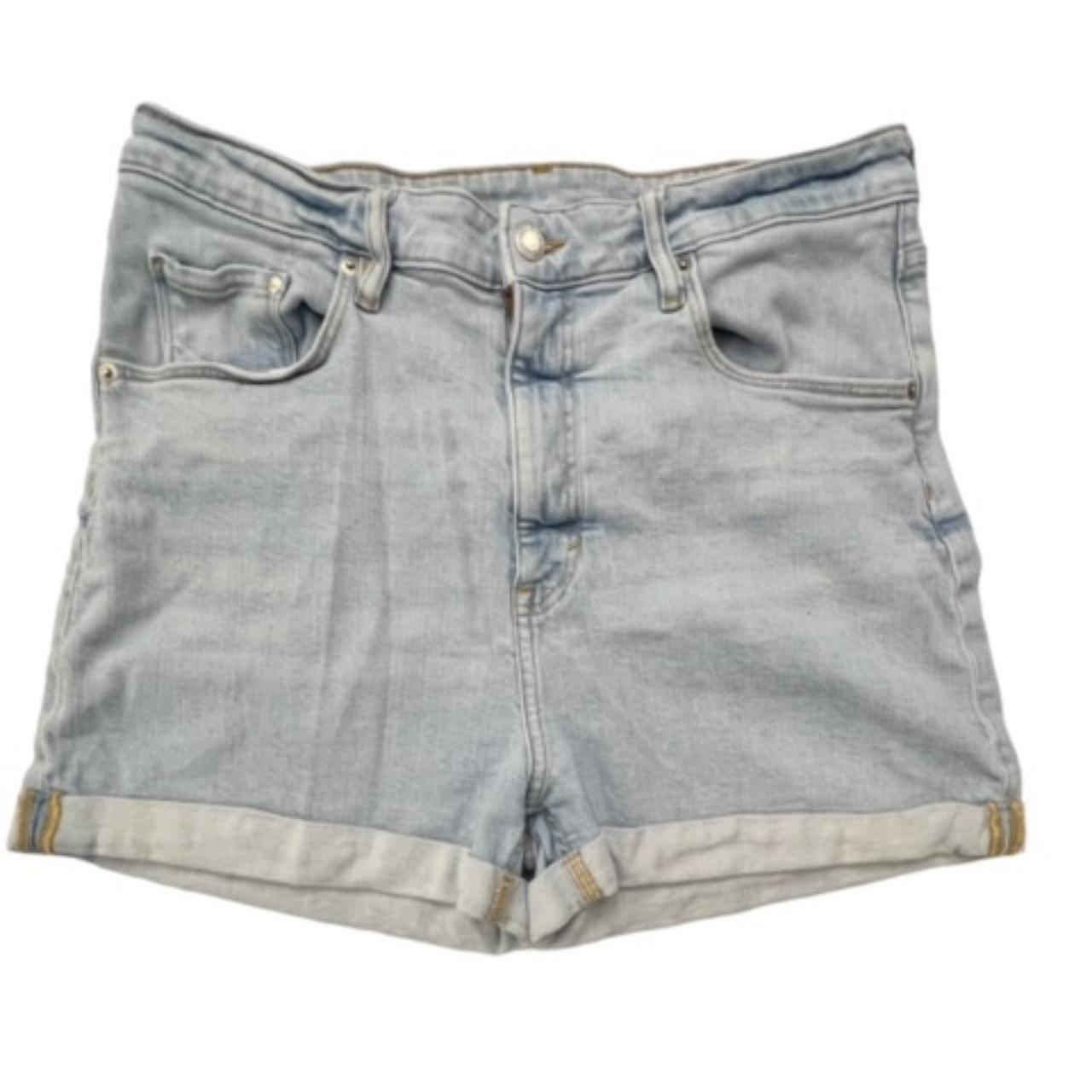 Womens H&M Denim Shorts Ultra High Waist Mom Stretch... Depop