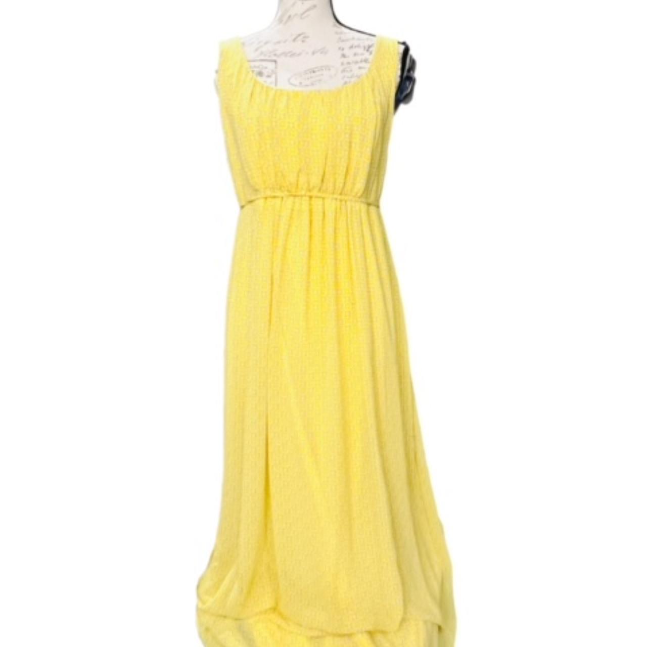 NWT Emma & Michele Maxi Dress Sz 10 LEMONS Yellow... - Depop