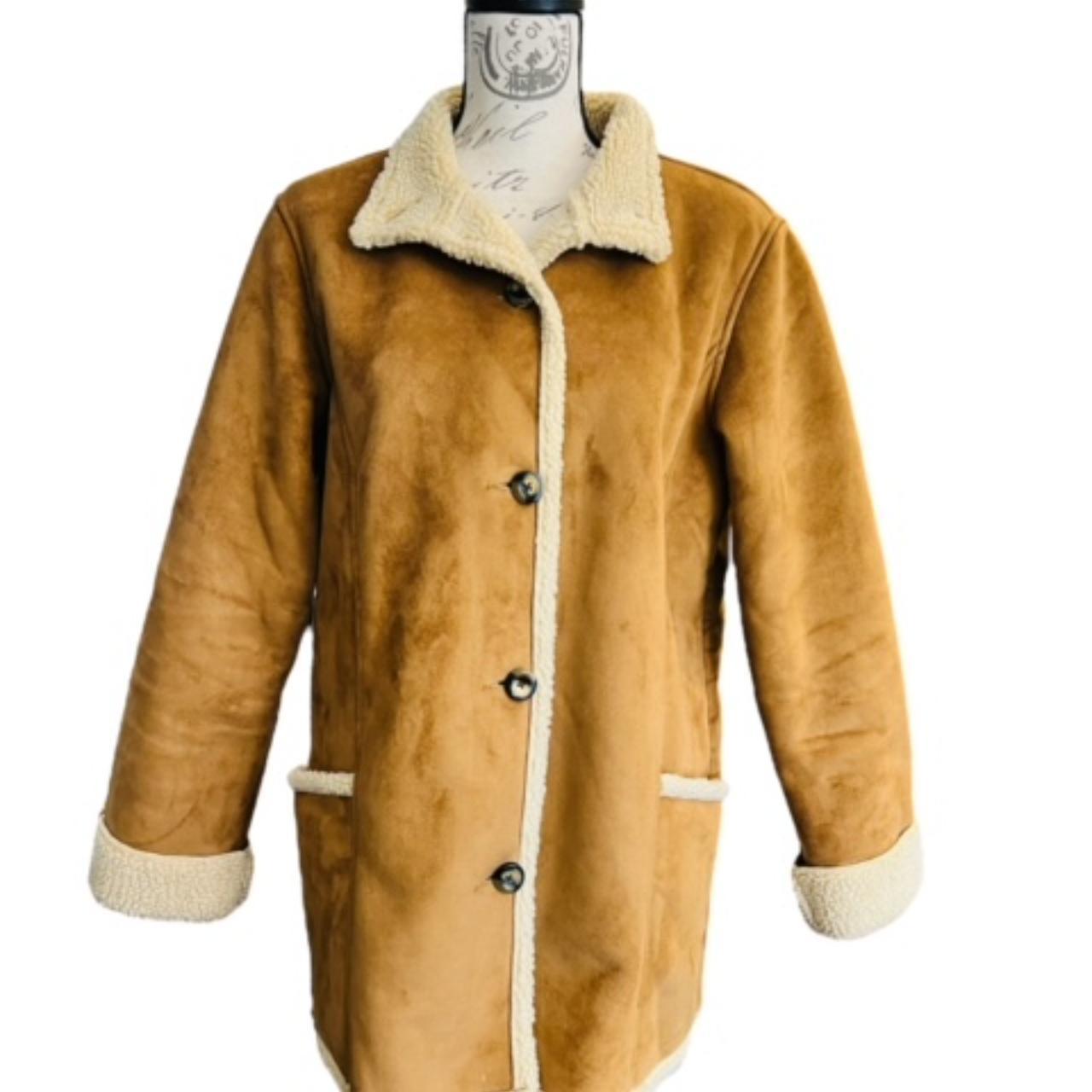 VTG LL Bean Suede Jacket Sherpa Lined Womens Faux... Depop