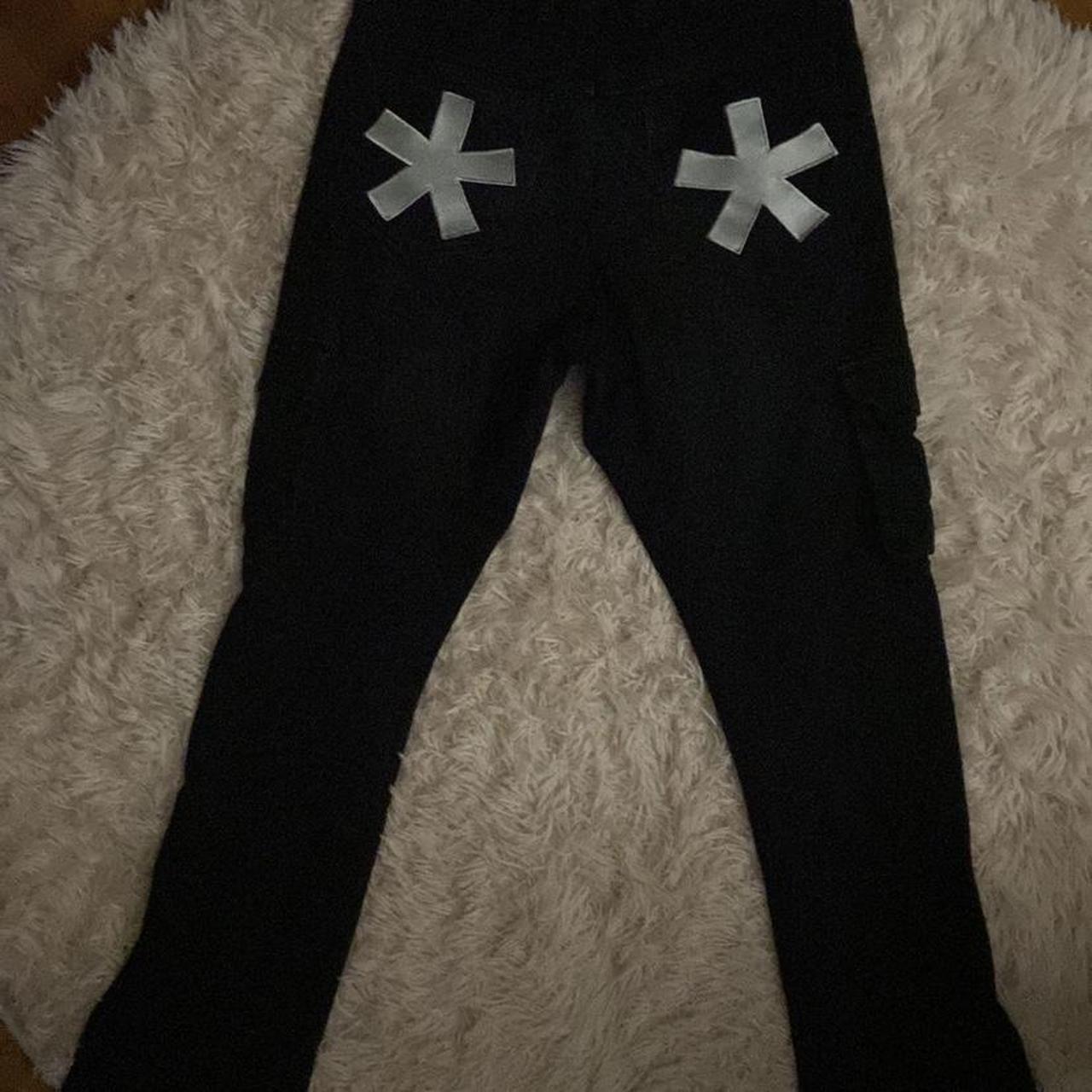 FLARED DIVIDE THE YOUTH PANTS. Worn a couple times.... - Depop