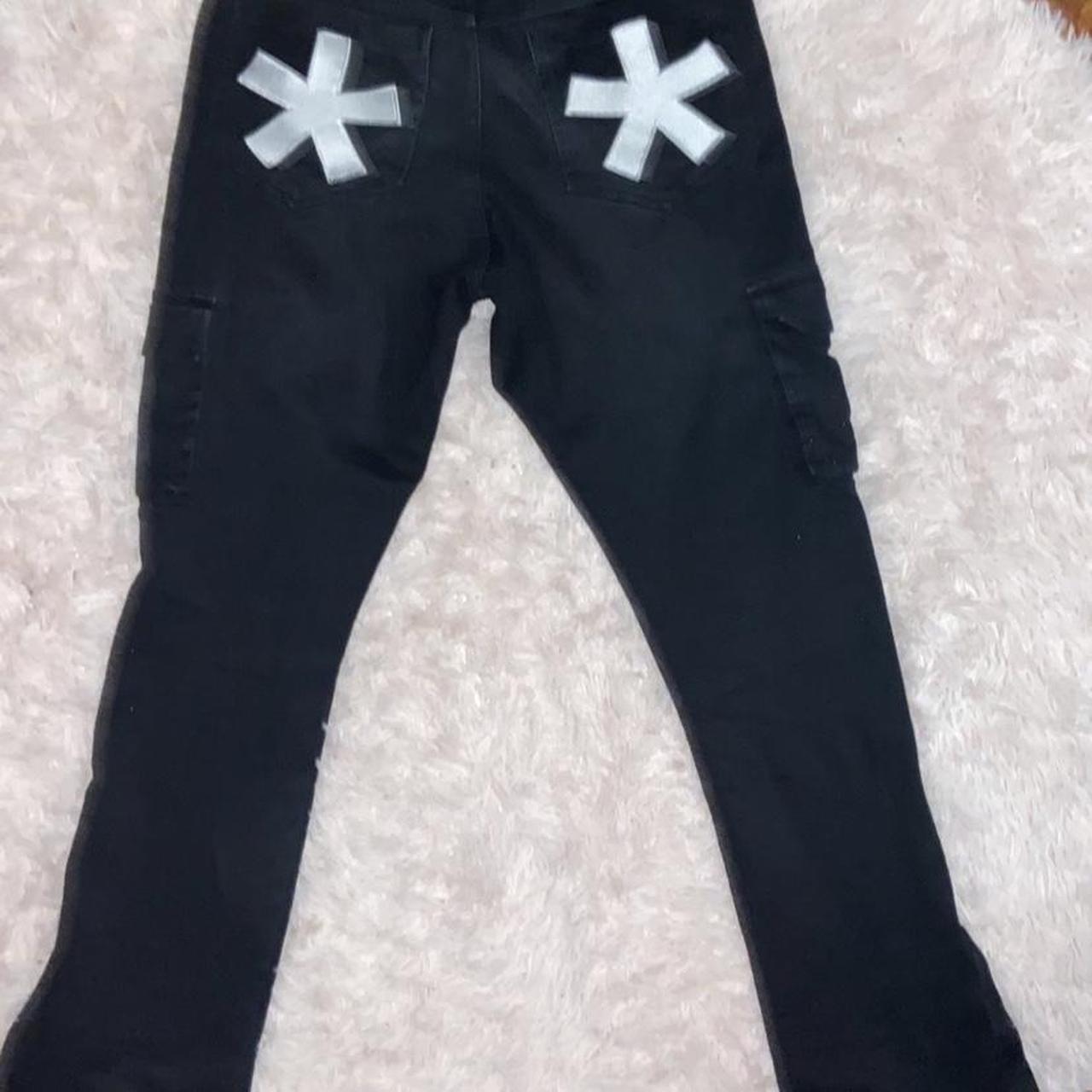 FLARED DIVIDE THE YOUTH PANTS. Worn a couple times.... - Depop