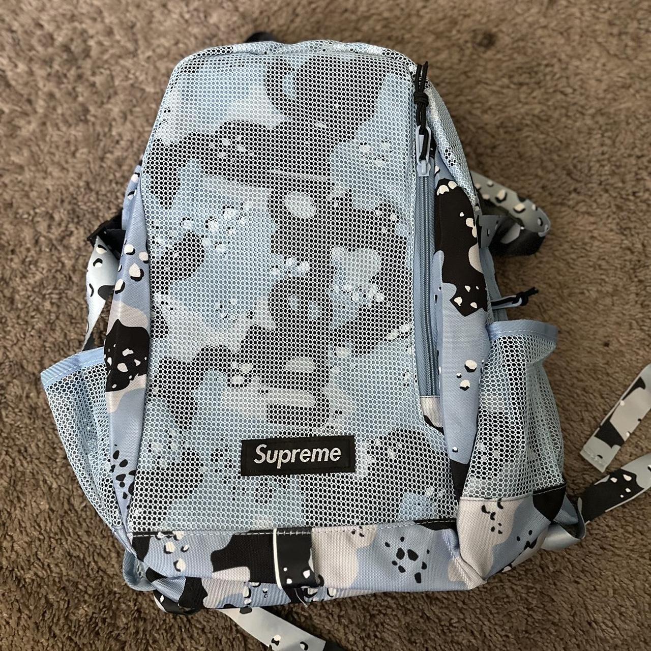 light blue/ white supreme backpack 💧❄️ SEND AN OFFER... - Depop