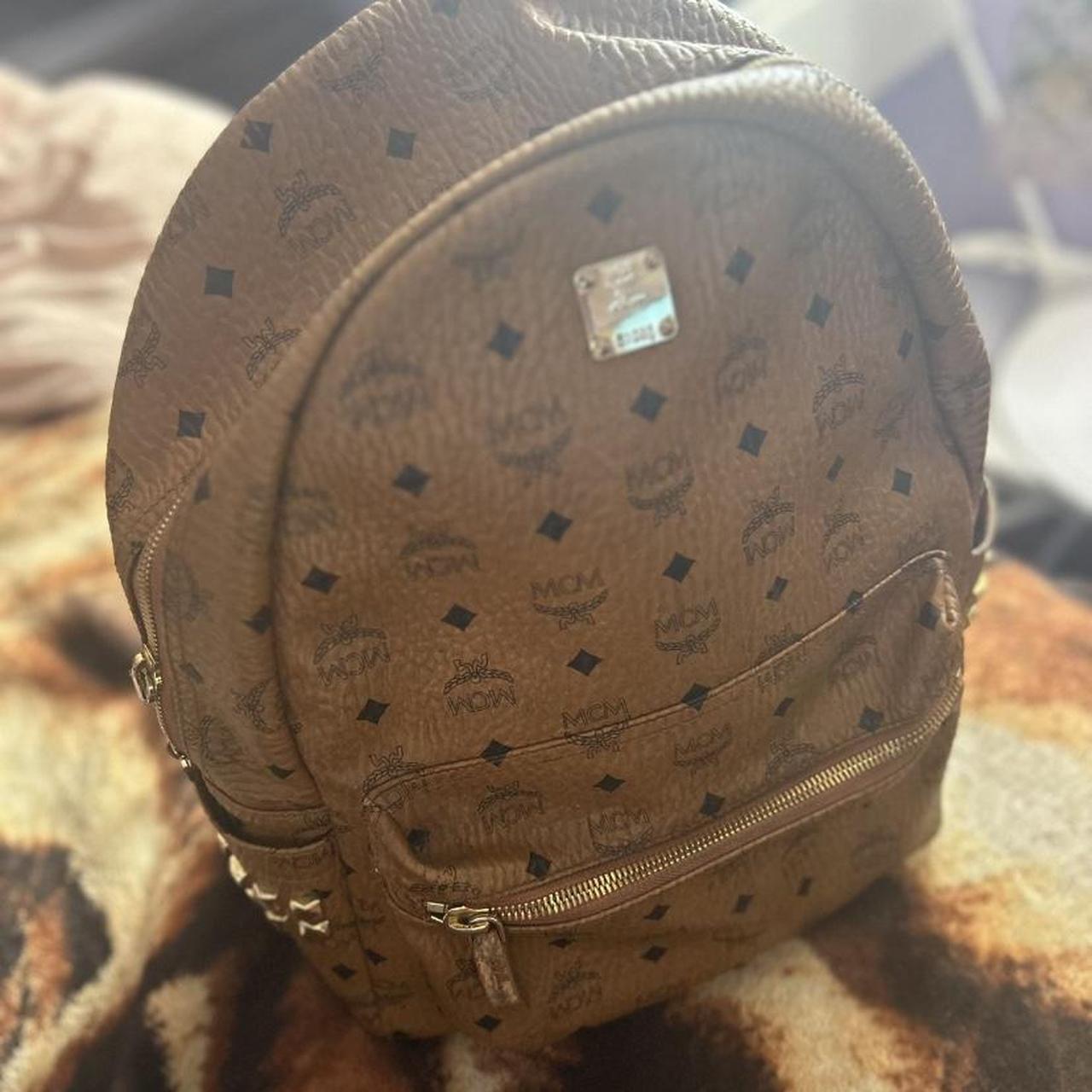 Authentic MCM cognac barrel bag. interior is in good - Depop