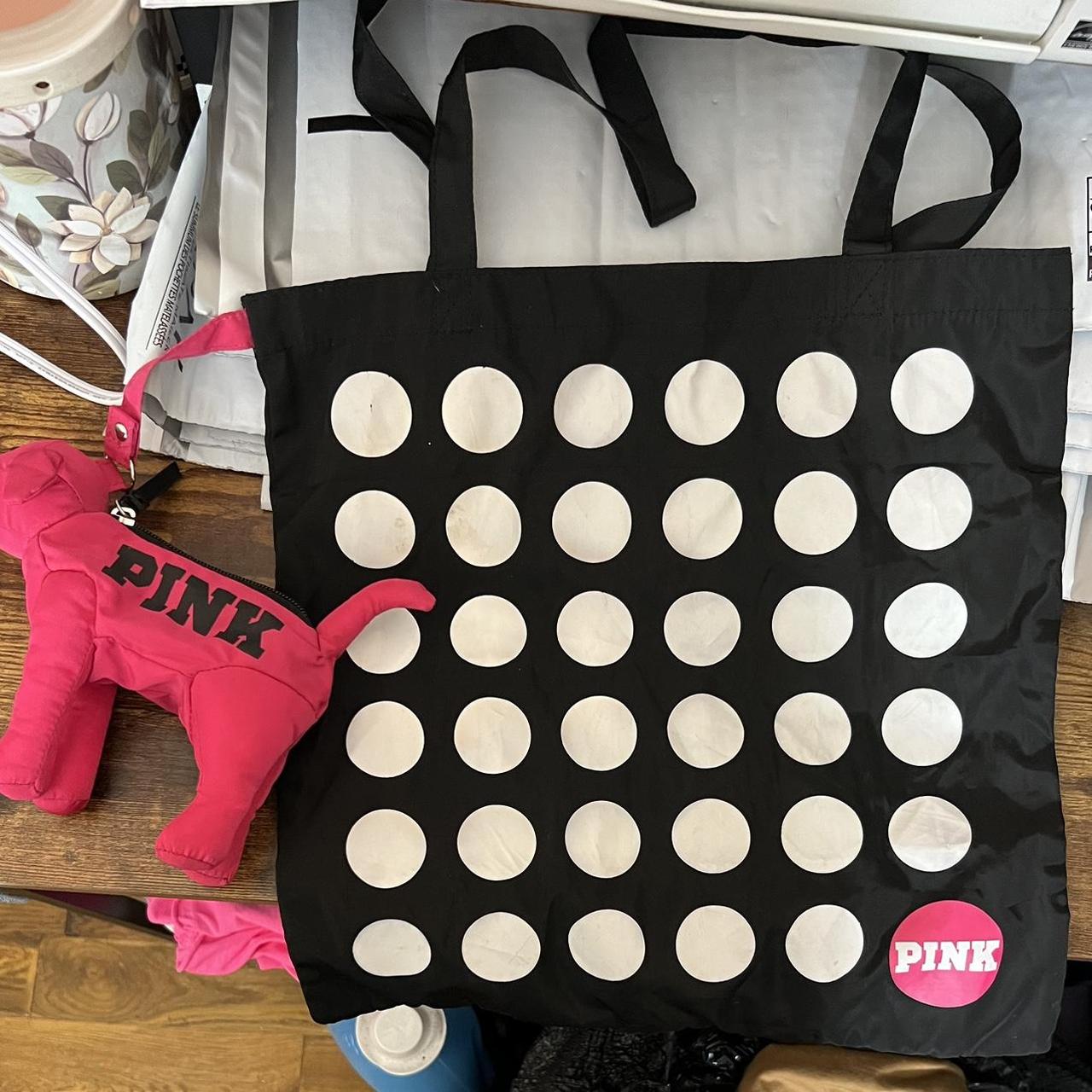 PINK Tote Bag Has minor wear on the polka dots Depop