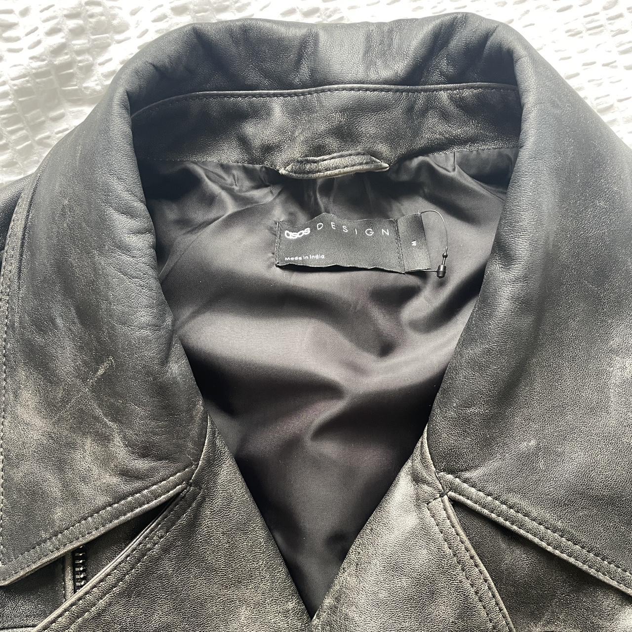 ASOS DESIGN real leather jacket. Size M. Comes... - Depop